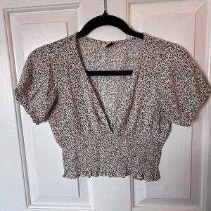 Deep V Neck Blouse